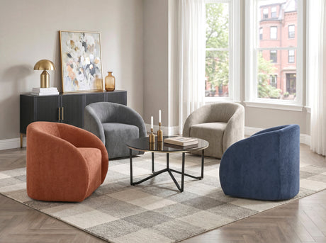 Cocoon Taupe Swivel Chair by Homelegance at Eve Furniture