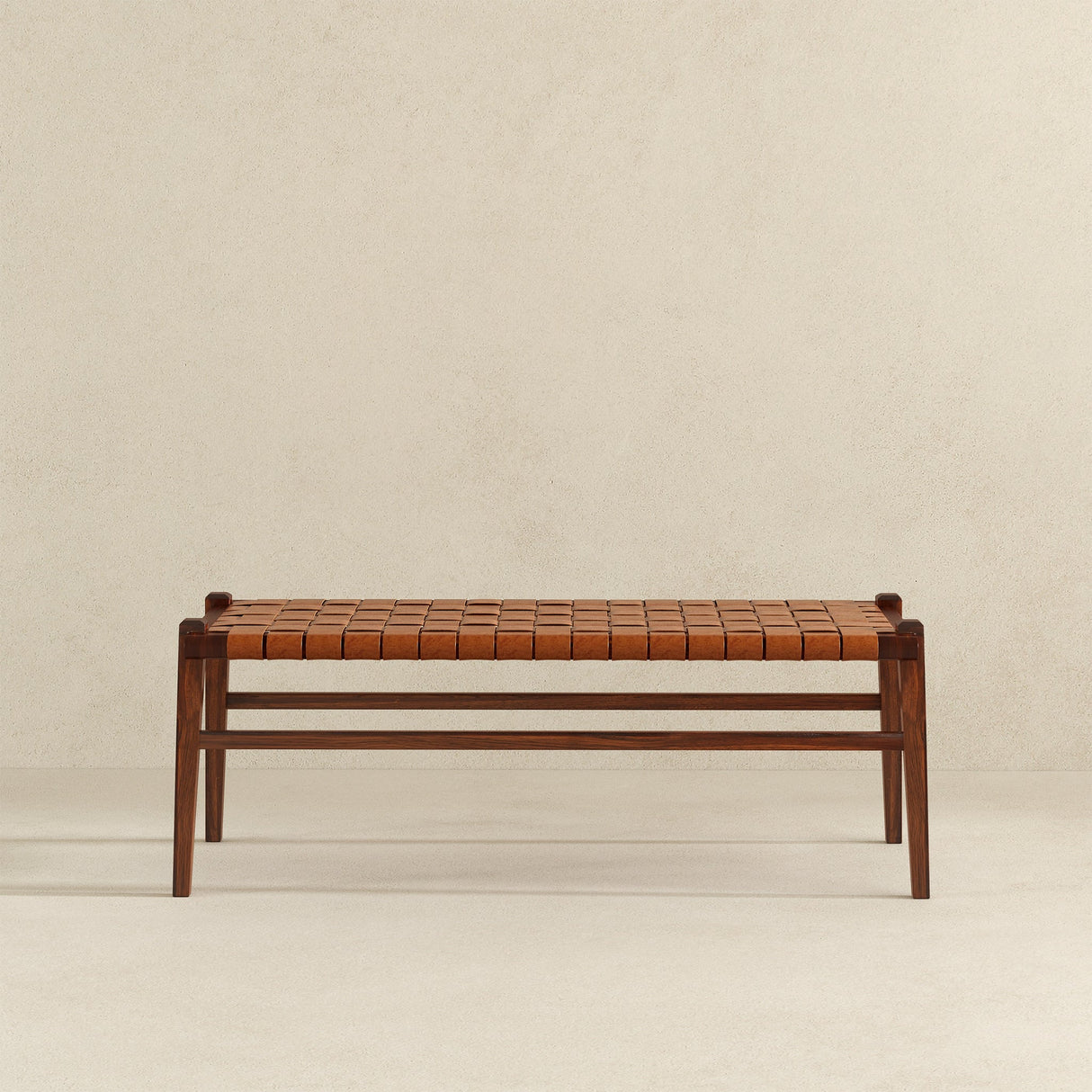 Cody Tan Leather Bench by Ashcroft Furniture at Eve Furniture