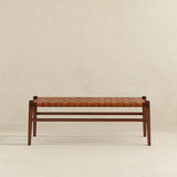 Cody Tan Leather Bench by Ashcroft Furniture at Eve Furniture