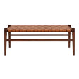 Cody Tan Leather Bench by Ashcroft Furniture at Eve Furniture