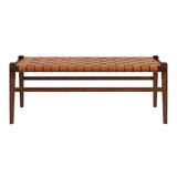 Cody Tan Leather Bench by Ashcroft Furniture at Eve Furniture