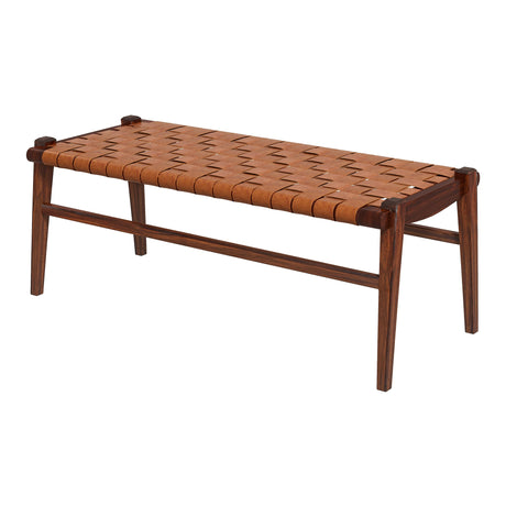 Cody Tan Leather Bench by Ashcroft Imports at Eve Furniture
