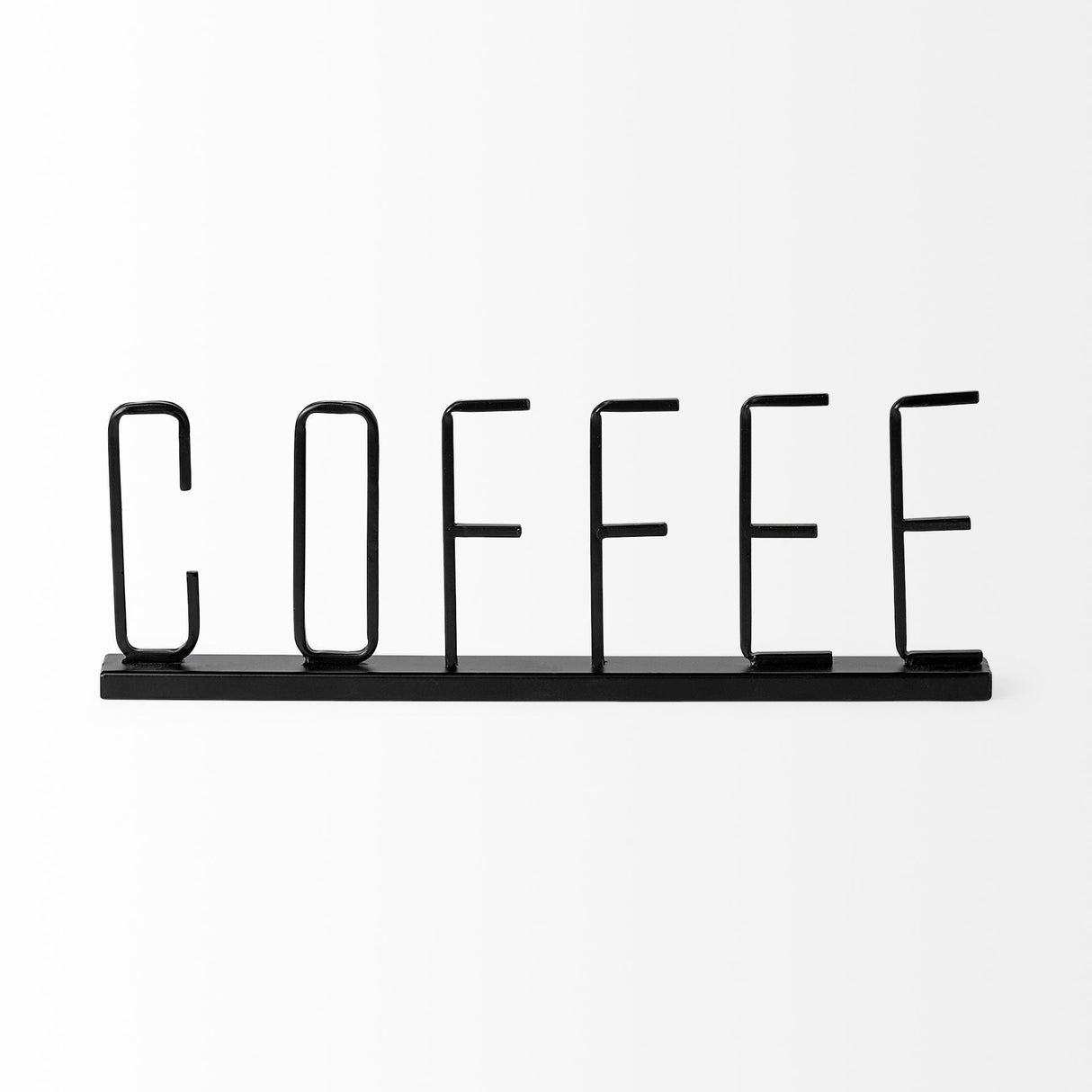 Coffee 15L x 1W Black Metal Sign by Mercana at Eve Furniture