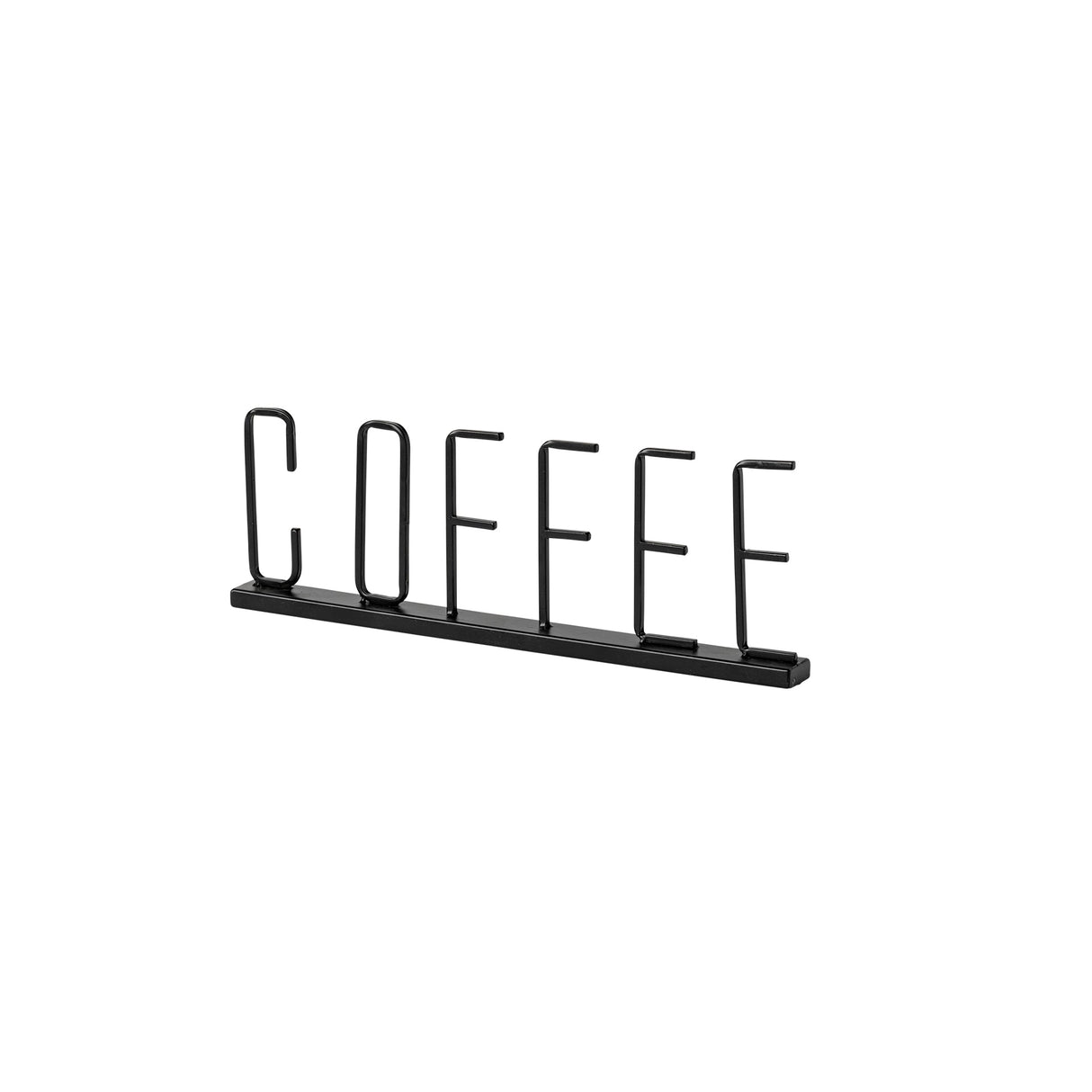 Coffee Black Metal Sign by Mercana at Eve Furniture