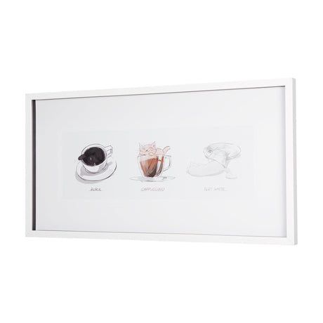 Coffee Cat by Mercana Studio a Framed Art Print Matted under Glass by Mercana at Eve Furniture