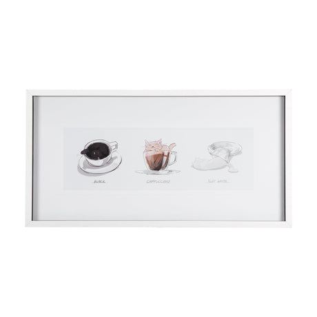 Coffee Cat by Mercana Studio a Framed Art Print Matted under Glass by Mercana at Eve Furniture