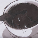 Coffee Cat I by Mercana Studio a Hand Embellished Textured Canvas by Mercana at Eve Furniture