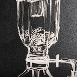 Coffee Maker Study by Mercana Studio a Hand Embellished Textured Canvas by Mercana at Eve Furniture