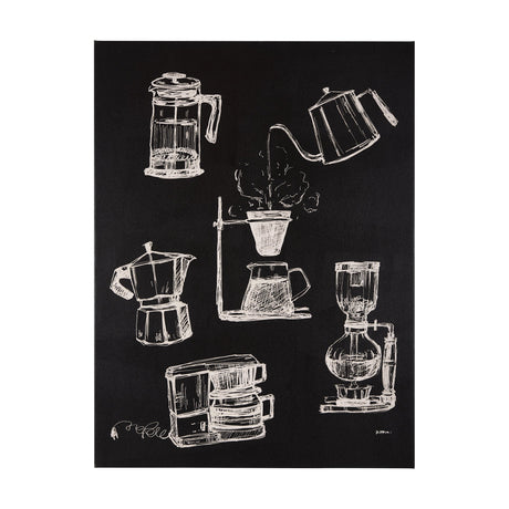 Coffee Maker Study by Mercana Studio a Hand Embellished Textured Canvas by Mercana at Eve Furniture