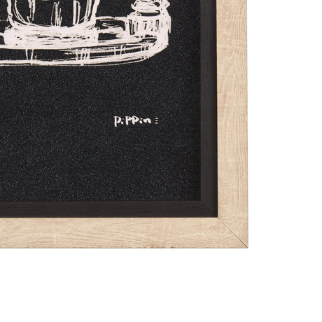 Coffee Maker Study by Mercana Studio a Hand Embellished Textured Framed Art Print Matted under Glass by Mercana at Eve Furniture