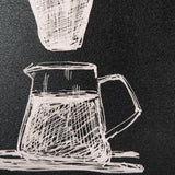 Coffee Maker Study by Mercana Studio a Hand Embellished Textured Framed Art Print Matted under Glass by Mercana at Eve Furniture