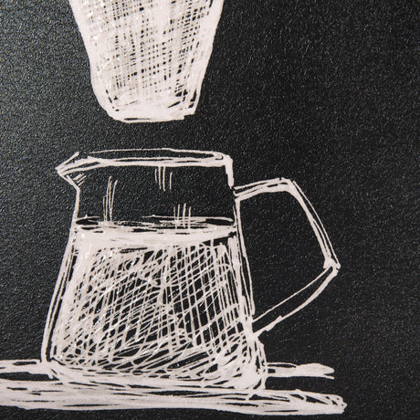 Coffee Maker Study by Mercana Studio a Hand Embellished Textured Framed Art Print Matted under Glass by Mercana at Eve Furniture