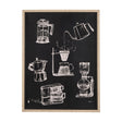 Coffee Maker Study by Mercana Studio a Hand Embellished Textured Framed Art Print Matted under Glass by Mercana at Eve Furniture