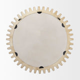 Cog Mirror Round Natural Wood Frame Mirror by Mercana at Eve Furniture