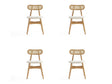 Colbert Dining Chair in Nature and Cane with Oatmeal Upholstered Seating (set of 4) by Manhattan Comfort at Eve Furniture