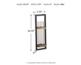 Colburn Natural/Black Wall Sconce by Ashley at Eve Furniture