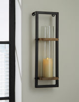 Colburn Natural/Black Wall Sconce by Ashley at Eve Furniture