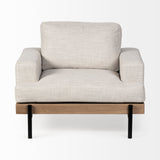 Colburne I Beige Fabric W/ Wood and Iron Frame Accent Chair by Mercana at Eve Furniture