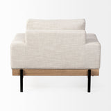 Colburne I Beige Fabric W/ Wood and Iron Frame Accent Chair by Mercana at Eve Furniture