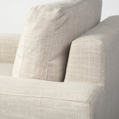 Colburne I Beige Fabric W/ Wood and Iron Frame Accent Chair by Mercana at Eve Furniture