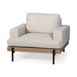 Colburne I Beige Fabric W/ Wood and Iron Frame Accent Chair by Mercana at Eve Furniture