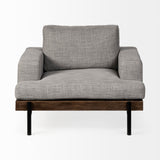 Colburne I Gray Fabric W/ Wood and Iron Frame Accent Chair by Mercana at Eve Furniture