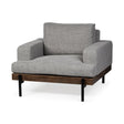 Colburne I Gray Fabric W/ Wood and Iron Frame Accent Chair by Mercana at Eve Furniture