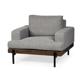 Colburne I Gray Fabric W/ Wood and Iron Frame Accent Chair by Mercana at Eve Furniture