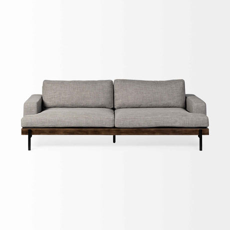 Colburne II 95" Gray Upholstered Three Seater Sofa by Mercana at Eve Furniture
