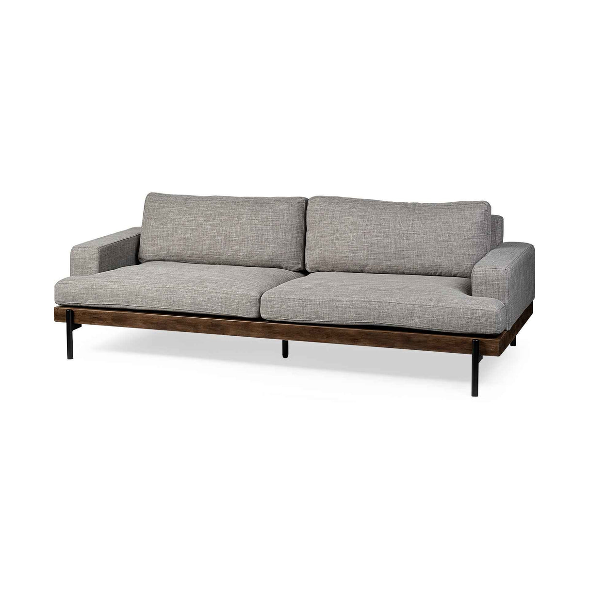 Colburne II 95" Gray Upholstered Three Seater Sofa by Mercana at Eve Furniture