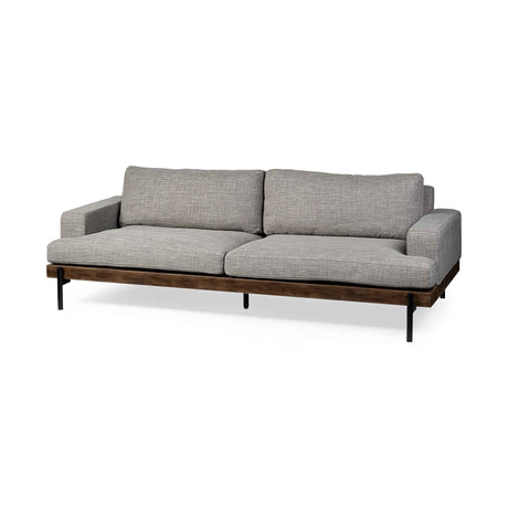 Colburne II 95" Gray Upholstered Three Seater Sofa by Mercana at Eve Furniture