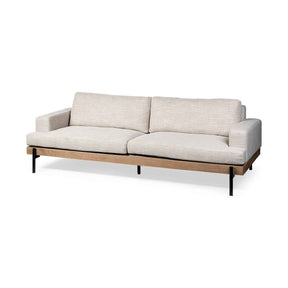 Colburne Ii 95 Inch Beige Upholstered Three Seater Sofa by Mercana at Eve Furniture