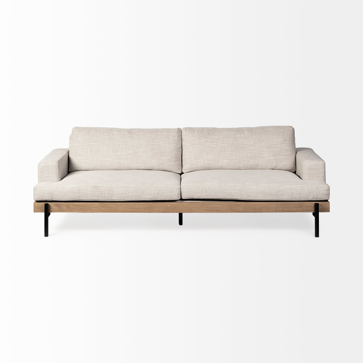 Colburne II Beige Upholstered Three Seater Sofa by Mercana at Eve Furniture