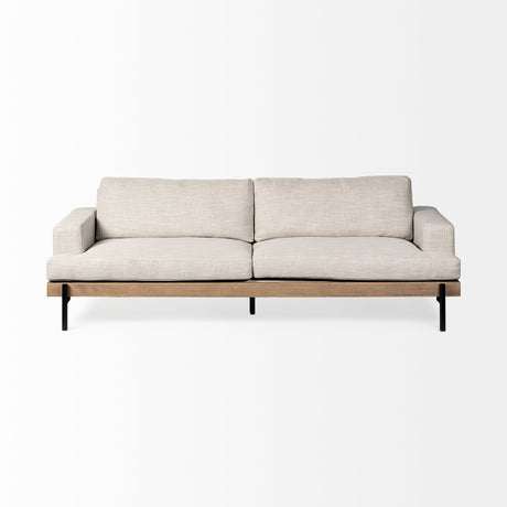 Colburne II Beige Upholstered Three Seater Sofa by Mercana at Eve Furniture