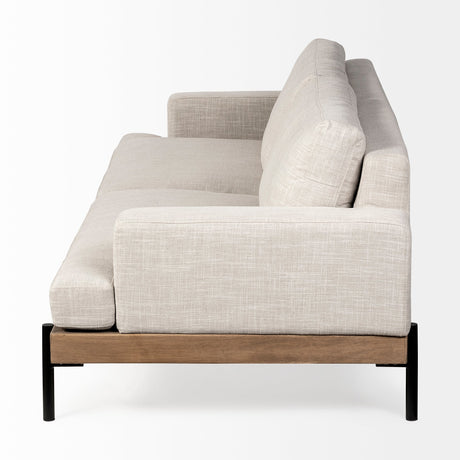 Colburne II Beige Upholstered Three Seater Sofa by Mercana at Eve Furniture