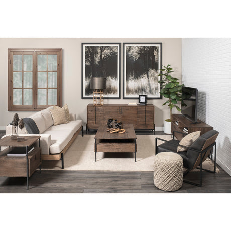Colburne II Beige Upholstered Three Seater Sofa by Mercana at Eve Furniture