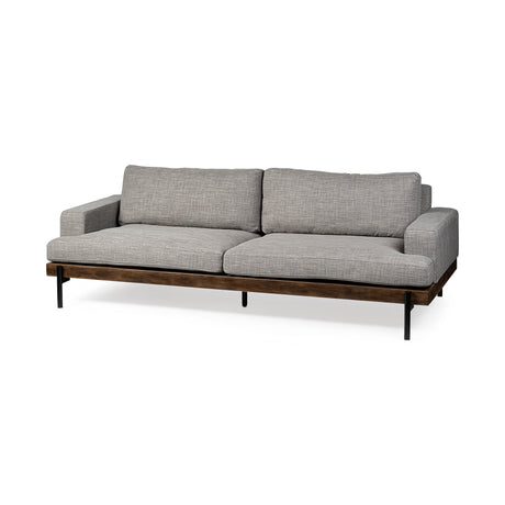 Colburne II Gray Upholstered Three Seater Sofa by Mercana at Eve Furniture