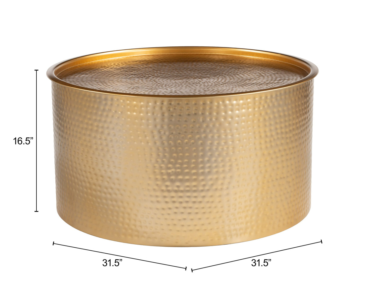 Coldveil Gold Storage Coffee Table by Zuomod at Eve Furniture