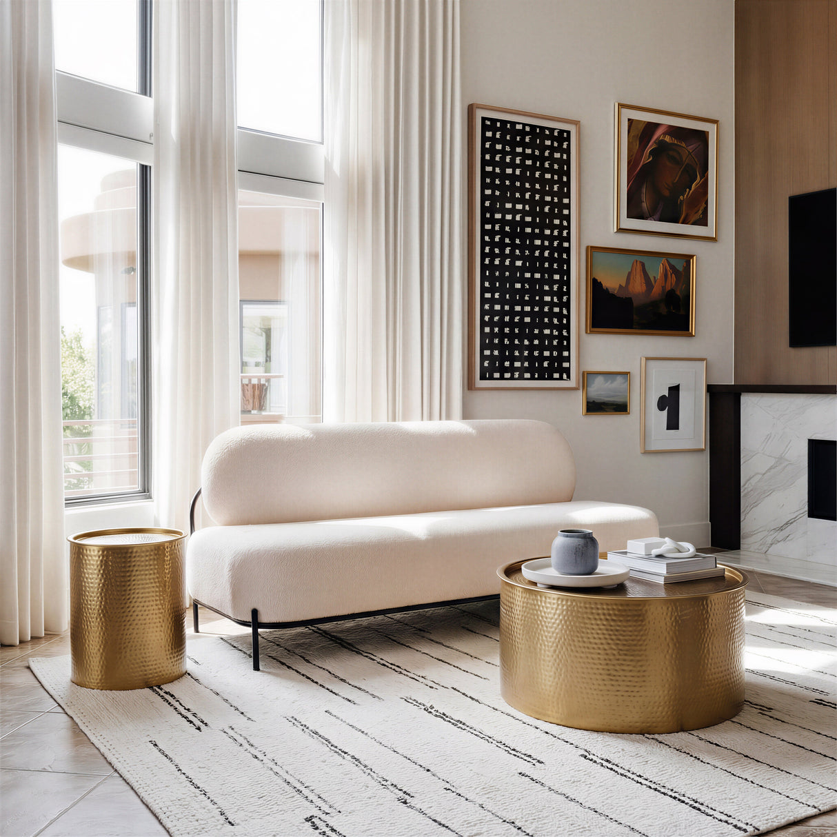 Coldveil Gold Storage Coffee Table by Zuomod at Eve Furniture