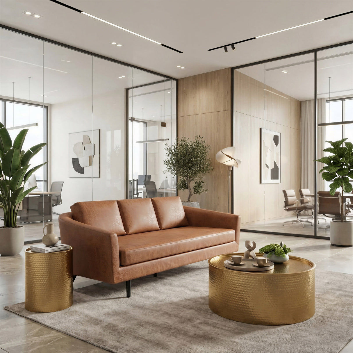 Coldveil Gold Storage Side Table by Zuomod at Eve Furniture