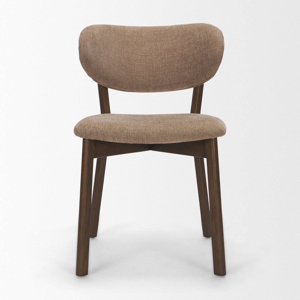 Cole Open Back Dining Side Chair | Stonewashed Latte Fabric w/ Wood, Set of 2 by Mercana at Eve Furniture