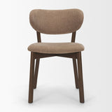 Cole Open Back Dining Side Chair | Stonewashed Latte Fabric w/ Wood, Set of 2 by Mercana at Eve Furniture