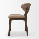 Cole Open Back Dining Side Chair | Stonewashed Latte Fabric w/ Wood, Set of 2 by Mercana at Eve Furniture