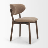 Cole Open Back Dining Side Chair | Stonewashed Latte Fabric w/ Wood, Set of 2 by Mercana at Eve Furniture