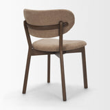 Cole Open Back Dining Side Chair | Stonewashed Latte Fabric w/ Wood, Set of 2 by Mercana at Eve Furniture