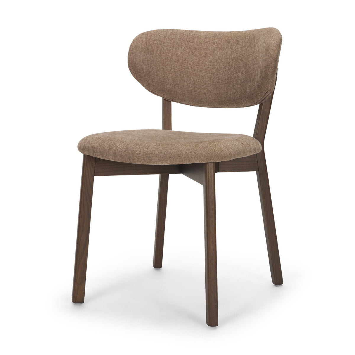 Cole Open Back Dining Side Chair | Stonewashed Latte Fabric w/ Wood, Set of 2 by Mercana at Eve Furniture