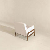 Cole Solid Wood Beige Velvet Lounge Chair by Ashcroft Furniture at Eve Furniture
