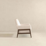 Cole Solid Wood Beige Velvet Lounge Chair by Ashcroft Furniture at Eve Furniture