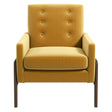Cole Solid Wood Dark Yellow Velvet Lounge Chair by Ashcroft Furniture at Eve Furniture