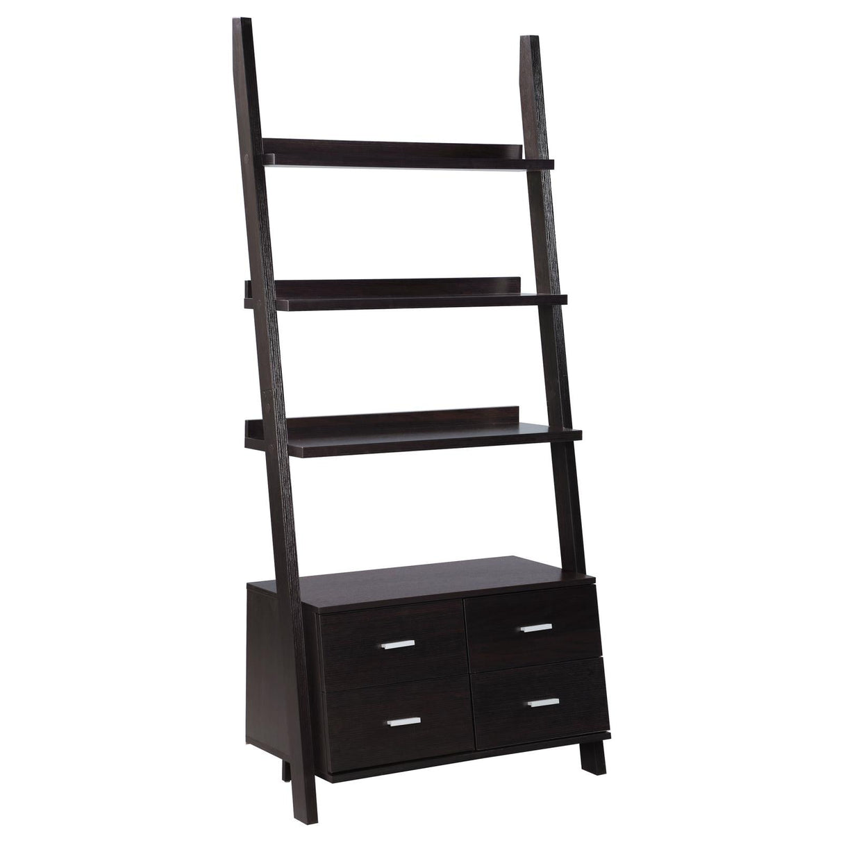 Colella Cappuccino 3-Piece Storage Ladder Bookcase Set